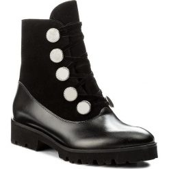 Botki EVA MINGE - Nita 2K 17BD1372200EF 701. Czarne buty zimowe damskie Eva Minge, z materiału, na obcasie. W wyprzedaży za 289,00 zł.