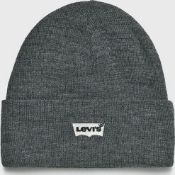 Levi's - Czapka. Brązowe czapki zimowe męskie Levi's®, z dzianiny. Za 79,90 zł.