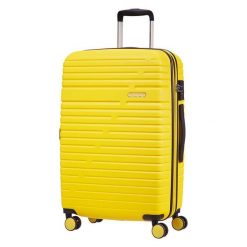 American Tourister Walizka podróżna Aero Racer 68 cm żółta. Żółte walizki American Tourister, bez wzorów, sportowe. W wyprzedaży za 402,00 zł.