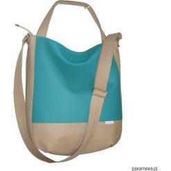 Shopper bag damskie: sportowa torba listonoszka, worek na lato turkus