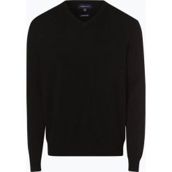Andrew James - Sweter męski z dodatkiem kaszmiru, czarny. Czarne bez kategorii marki Andrew James, m, z wełny, klasyczne, z dekoltem w serek. Za 229,95 zł.