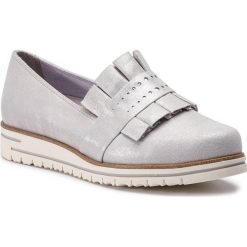 Półbuty TAMARIS - 1-24712-22 Silver 941. Szare półbuty damskie Tamaris, z aplikacjami, ze skóry, bez obcasa, na płaskiej podeszwie, bez zapięcia. W wyprzedaży za 249,00 zł.