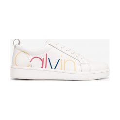 Calvin Klein Danya Tenisówki Biały. Białe trampki i tenisówki damskie Calvin Klein, bez wzorów, ze skóry, na sznurówki. Za 547,95 zł.
