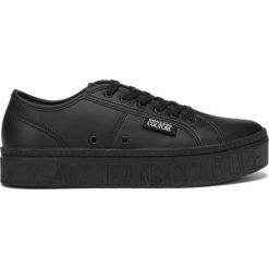 Versace Jeans Couture Tenisówki Czarny. Czarne trampki męskie Versace Jeans Couture, bez wzorów, z jeansu, bez zapięcia. Za 686,95 zł.