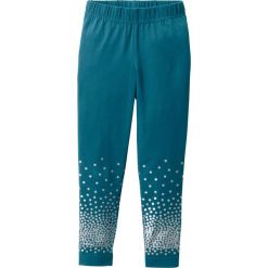 Legginsy bonprix niebieskozielony. Niebieskie spodnie dziewczęce bonprix, z nadrukiem. Za 34,99 zł.