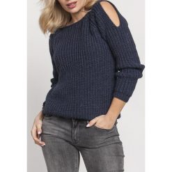 RAGLANOWY SWETER, SWE126 GRANT. Swetry damskie Lanti, bez wzorów, bez rękawów, bez kaptura. Za 158,00 zł.