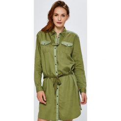 Scotch & Soda - Sukienka/tunika 145025. Zielone tuniki damskie Scotch & Soda, na co dzień, s, bez wzorów, z lyocellu, casualowe, bez kołnierzyka, bez rękawów, mini, proste. W wyprzedaży za 359,90 zł.