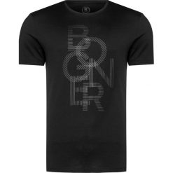 T-shirt BOGNER ROC. Czarne t-shirty męskie Bogner, z nadrukiem, z bawełny, klasyczne, z okrągłym kołnierzem. Za 360,00 zł.
