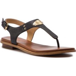 Sandały MICHAEL MICHAEL KORS - Mk Plate Thong 40U2MKFA2L Black. Czarne klapki damskie MICHAEL Michael Kors, bez wzorów, ze skóry, bez obcasa. W wyprzedaży za 299,00 zł.