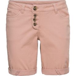 Szorty z plisą guzikową bonprix stary jasnoróżowy. Różowe szorty damskie bonprix, bez wzorów, retro. Za 99,99 zł.