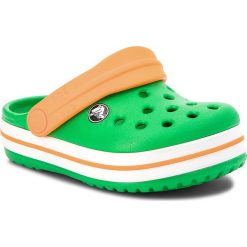 Klapki CROCS - Crocsband Clog K 204537 Grass Green/White/Blazing Orange. Zielone sandały chłopięce Crocs, z tworzywa sztucznego, bez zapięcia. W wyprzedaży za 129,00 zł.