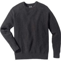 Swetry klasyczne męskie: Sweter Slim Fit bonprix antracytowy melanż