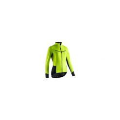 Kurtka na rower ROADRACING damska. Żółte kurtki damskie VAN RYSEL, bez wzorów, z elastanu, długie, bez kaptura, na fitness i siłownię. Za 229,99 zł.