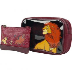 The Lion King Loungefly - Simba, Timon und Pumba Kosmetyczka bordowy. Czerwone kosmetyczki damskie The Lion King. Za 99,90 zł.