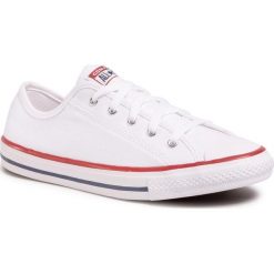 Trampki CONVERSE - Ctas Dainty Ox 564981C White/Red/Blue. Białe półbuty damskie Converse, bez wzorów, z gumy, bez zapięcia. W wyprzedaży za 219,00 zł.
