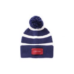 Czapki Calvin Klein Jeans K50K504119. Niebieskie czapki męskie marki Calvin Klein Jeans, bez wzorów, z jeansu. Za 126,34 zł.