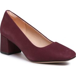 Półbuty CLARKS - Sheer Rose 261440854 Burgundy Intrest. Pomarańczowe półbuty damskie Clarks, bez wzorów, ze skóry, bez obcasa, na obcasie, bez zapięcia. W wyprzedaży za 259,00 zł.