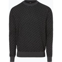 BOSS Casual - Sweter męski z dodatkiem jedwabiu – Kaban, szary. Szare swetry klasyczne męskie marki BOSS Casual, s, z materiału, casualowe. Za 599,95 zł.