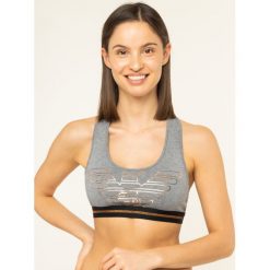 Biustonosz top Emporio Armani Underwear 164212 9A232 06749. Szare biustonosze Emporio Armani Underwear, bez wzorów, z elastanu. W wyprzedaży za 129,00 zł.