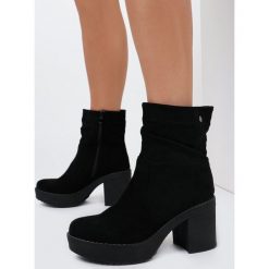 Czarne Botki Donne. Czarne botki damskie Born2be, bez obcasa, na obcasie, bez zapięcia. Za 139,99 zł.