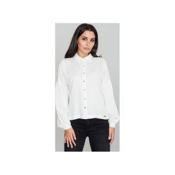 Koszula M582 Ecru. Brązowe koszule damskie FIGL, na co dzień, s, bez wzorów, z materiału, eleganckie, bez kołnierzyka, bez rękawów. Za 159,00 zł.