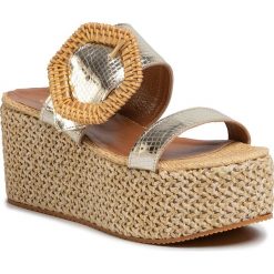 Espadryle QUAZI - QZ-58-04-000658 511. Szare espadryle damskie QUAZI, z aplikacjami, ze skóry, bez obcasa, na obcasie. W wyprzedaży za 239,00 zł.