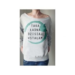Taka ładna szara gruba z. Szare bluzy damskie marki One mug a day, s, z nadrukiem, z bawełny, bez rękawów, bez kaptura. Za 129,00 zł.