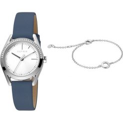 Esprit Lock Stones Silver Blue SET ES1L117L0015. Szare zegarki damskie Esprit, ze stali. W wyprzedaży za 385,00 zł.