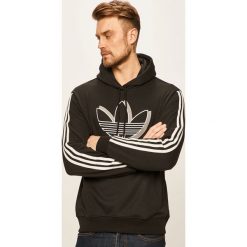 Adidas Originals - Bluza. Czarne bluzy męskie adidas Originals, s, z aplikacjami, z bawełny, z kapturem, bez rękawów, z kapturem. Za 269,90 zł.