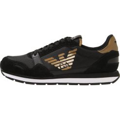 Emporio Armani Sneakersy niskie black/gold. Czarne sneakersy męskie Emporio Armani, bez zapięcia. Za 669,00 zł.
