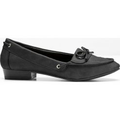 Mokasyny w 2 szerokościach bonprix czarny. Czarne mokasyny damskie bonprix, eleganckie. Za 32,99 zł.