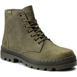 Trapery PALLADIUM - Pallabosse Mid 05525377M Olive Night/Beluga. Zielone buty zimowe męskie Palladium, ze skóry. Za 499,00 zł.