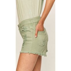 Answear - Szorty jeansowe. Zielone szorty damskie ANSWEAR, s, bez wzorów, z bawełny, casualowe. Za 99,90 zł.