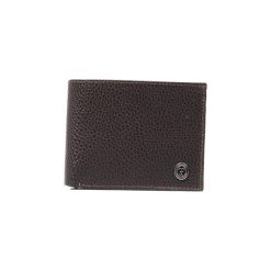 Portfele męskie: Skórzany portfel w kolorze brązowym – (D)12,5 x (S)9,5 cm
