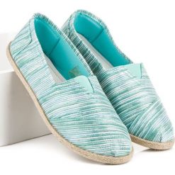Espadryle damskie: Prążkowane espadryle MERG zielone