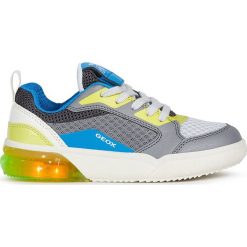 Geox - Buty dziecięce. Szare trampki chłopięce Geox, bez wzorów, z gumy, sportowe, na sznurówki. Za 349,90 zł.