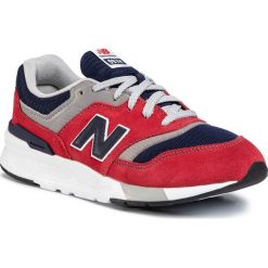 Sneakersy NEW BALANCE - GR997HBJ Czerwony Kolorowy. Czerwone trampki chłopięce New Balance, bez wzorów, z zamszu, na sznurówki. W wyprzedaży za 219,00 zł.
