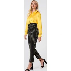 Paski damskie: Trendyol Spodnie w paski – Navy