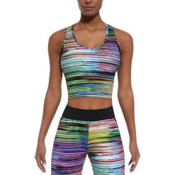 Bas Black Koszulka damska Tropical-Top 30 niebiesko-różowa r. L (BB12740). Różowe bluzki damskie marki Bas Black, l. Za 78,14 zł.