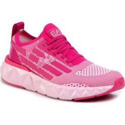 Sneakersy EA7 EMPORIO ARMANI - X8X048 XK113 M531 Cabert/Fairy Tale. Różowe półbuty damskie EA7 Emporio Armani, na co dzień, bez wzorów, z tworzywa sztucznego, bez obcasa, na płaskiej podeszwie, bez zapięcia. Za 889,00 zł.