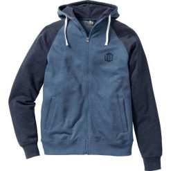 Bluza rozpinana Slim Fit bonprix niebiesko-ciemnoniebieski melanż. Niebieskie bluzy męskie rozpinane bonprix, m, melanż. Za 79,99 zł.