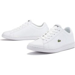 LACOSTE CARNABY EVO > 7-37SUJ000321G. Buty sportowe damskie Lacoste, bez wzorów, ze skóry, sportowe, tenisowe, Lacoste Carnaby Evo. W wyprzedaży za 239,99 zł.