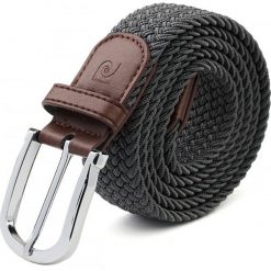 Pasek Pierre Cardin Pleciony 304 Szary. Szare paski męskie w paski, eleganckie. Za 69,00 zł.