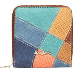 Desigual Centauri Portfel Niebieski Wielokolorowy. Niebieskie portfele damskie Desigual, bez wzorów, z materiału. Za 219,95 zł.