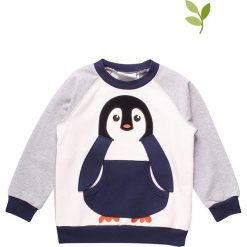 Bluza w kolorze szarym. Szare bluzy niemowlęce Fred's World by GREEN COTTON, z aplikacjami, z bawełny, bez rękawów, bez kaptura. W wyprzedaży za 95,95 zł.