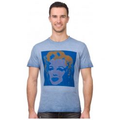 Pepe Jeans T-Shirt Męski Portrait Xl Niebieski. Niebieskie koszulki męskie marki Pepe Jeans, xl, bez wzorów, z jeansu, bez kołnierzyka. W wyprzedaży za 114,00 zł.