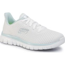 Buty SKECHERS - Graceful 2.0 88888135 LAV White. Białe buty sportowe damskie Skechers, z materiału, sportowe, na fitness i siłownię. Za 229,99 zł.