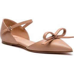 Sandały RED VALENTINO - QQ0S0B64 Nude N17. Brązowe klapki damskie marki Red Valentino, bez wzorów, ze skóry, bez obcasa, na obcasie. W wyprzedaży za 829,00 zł.