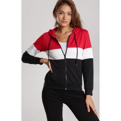 Czerwona Bluza Halimere. Czerwone bluzy damskie Renee, s, bez wzorów, bez rękawów, bez kaptura. Za 69,99 zł.