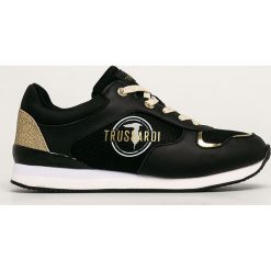 Trussardi Jeans - Buty. Czarne buty sportowe damskie Trussardi Jeans, bez wzorów, z jeansu, sportowe. Za 549,90 zł.